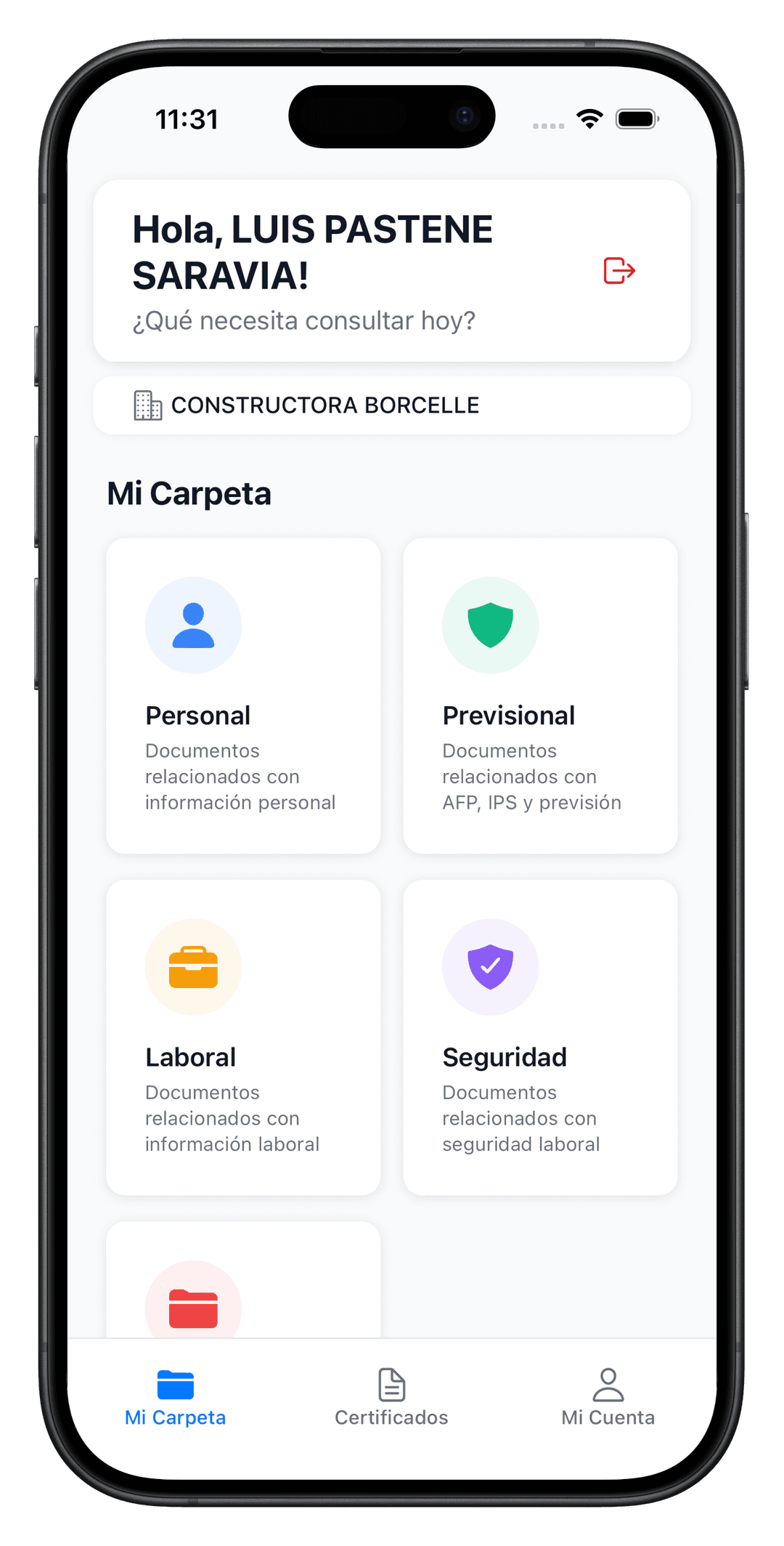 Mi Carpeta - Organización de documentos laborales