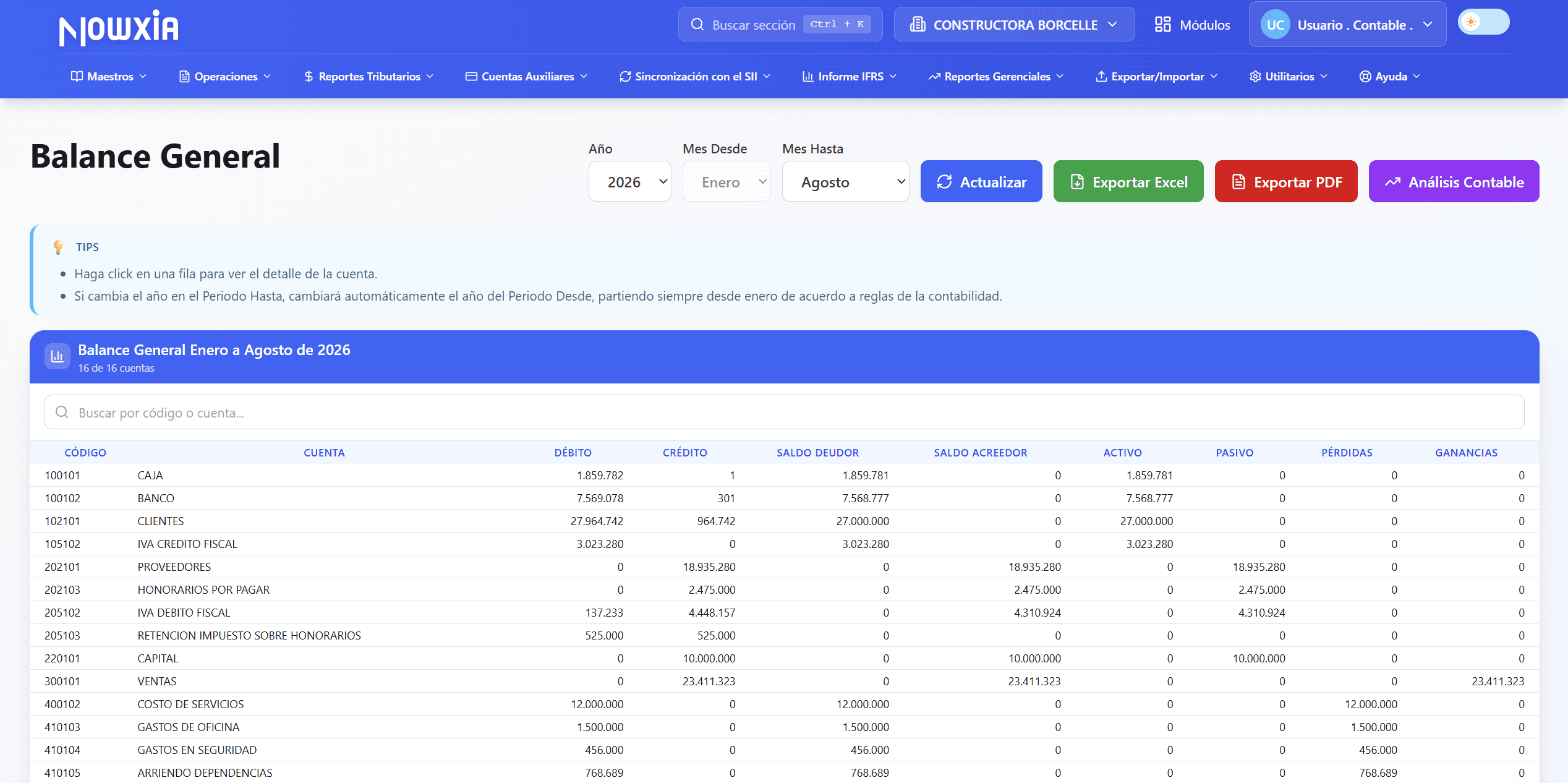 Contabilidad — Balance General